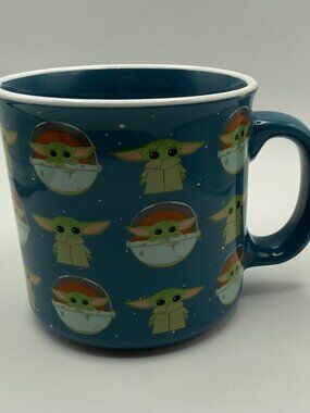 Baby Yoda Grogu Star Wars Large Coffee Mug Teal